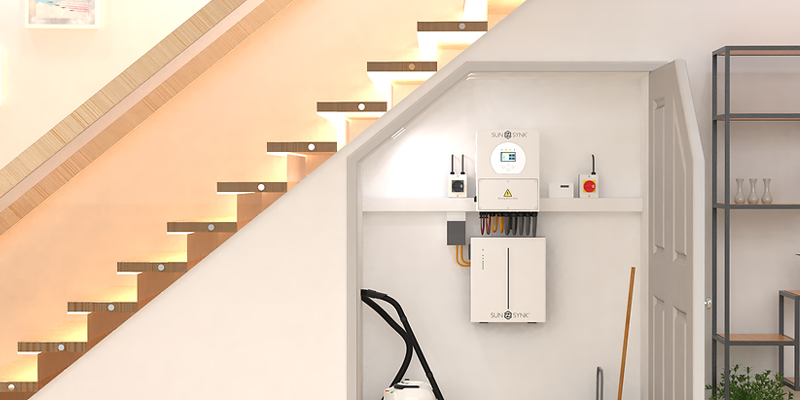 Hybrid inverter and battery system installed in a home